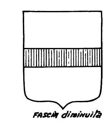 Image of the heraldic term: Fascia diminuita